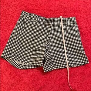 Nautica Women's Navy and White Gingham Shorts